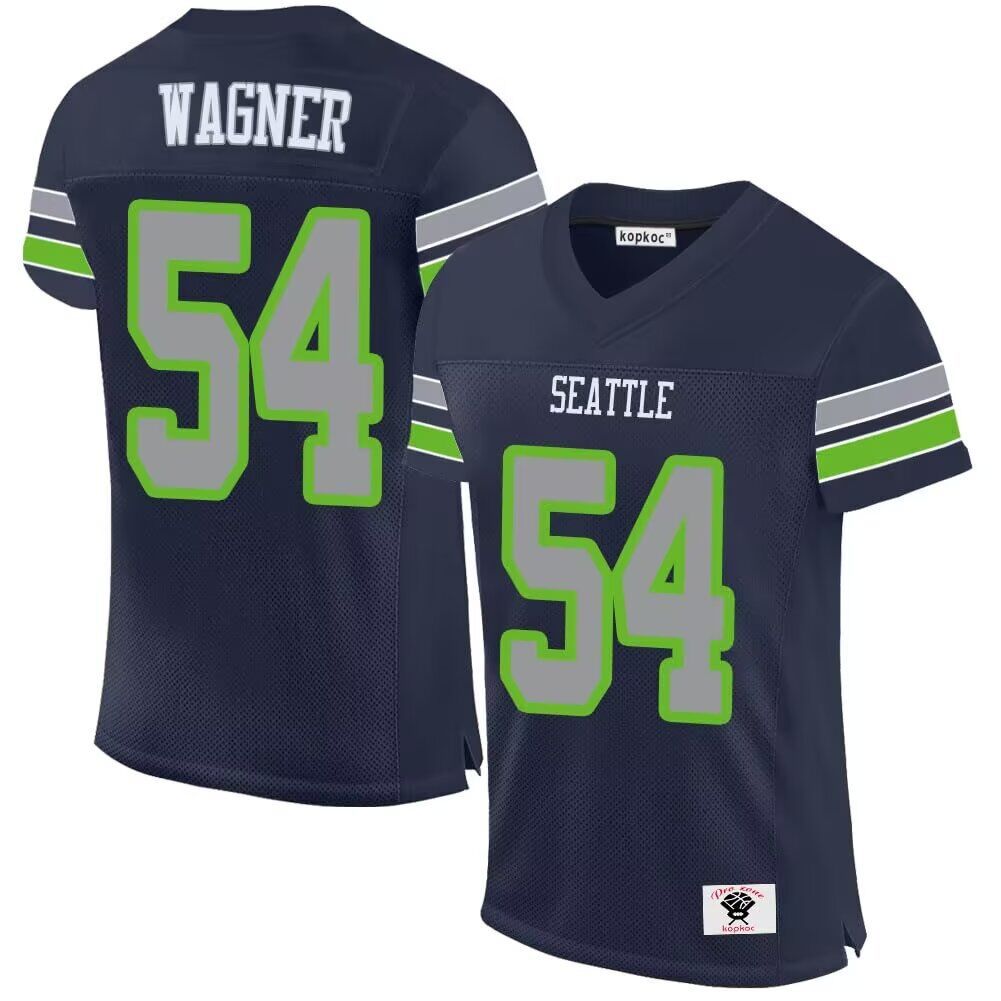Men Seattle Seahawks #54 Wagner blue 2024 Nike Game NFL throwback Jersey->youth nfl jersey->Youth Jersey